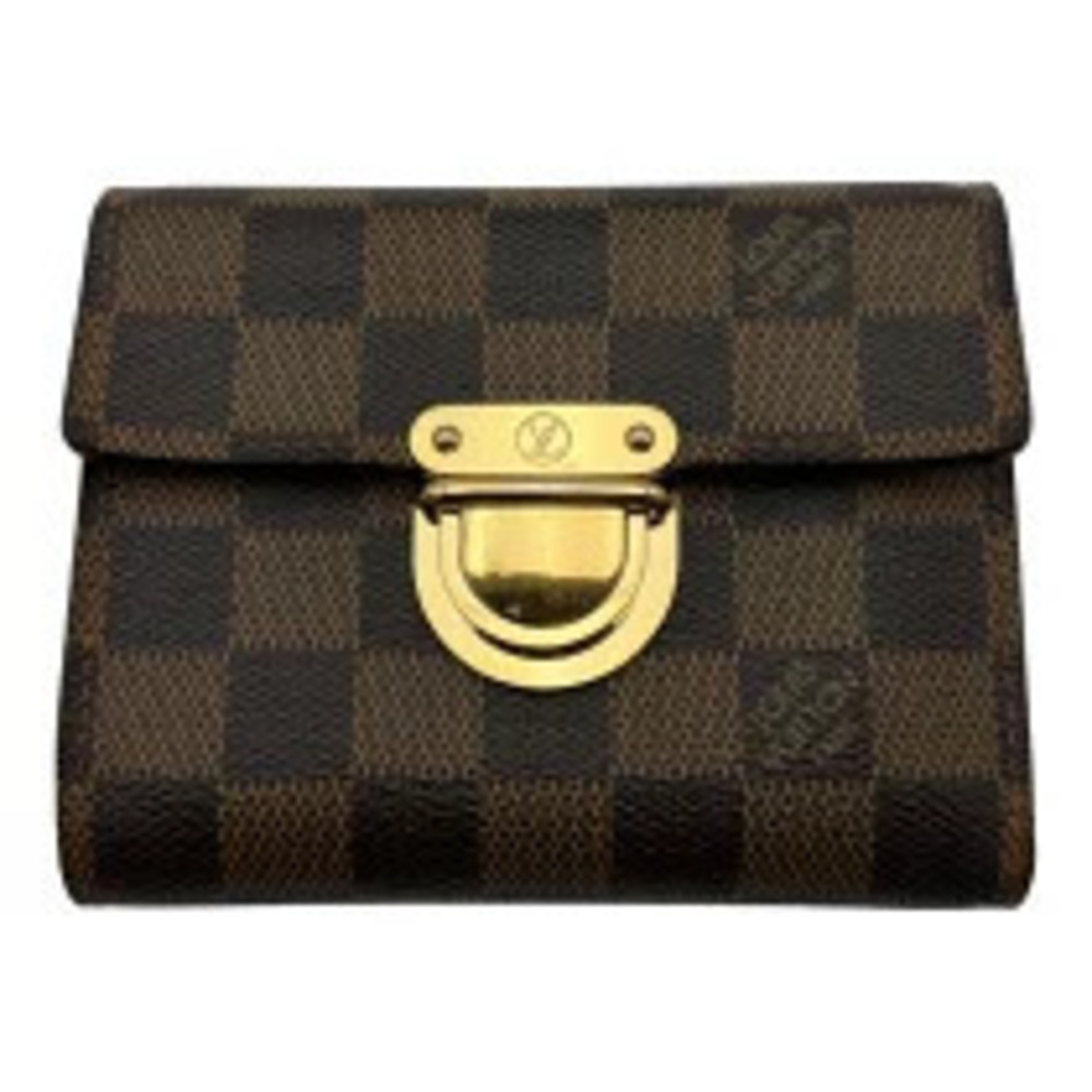 Louis Vuitton Portefeuille Koala Damier Leather Trifold Wallet Brown